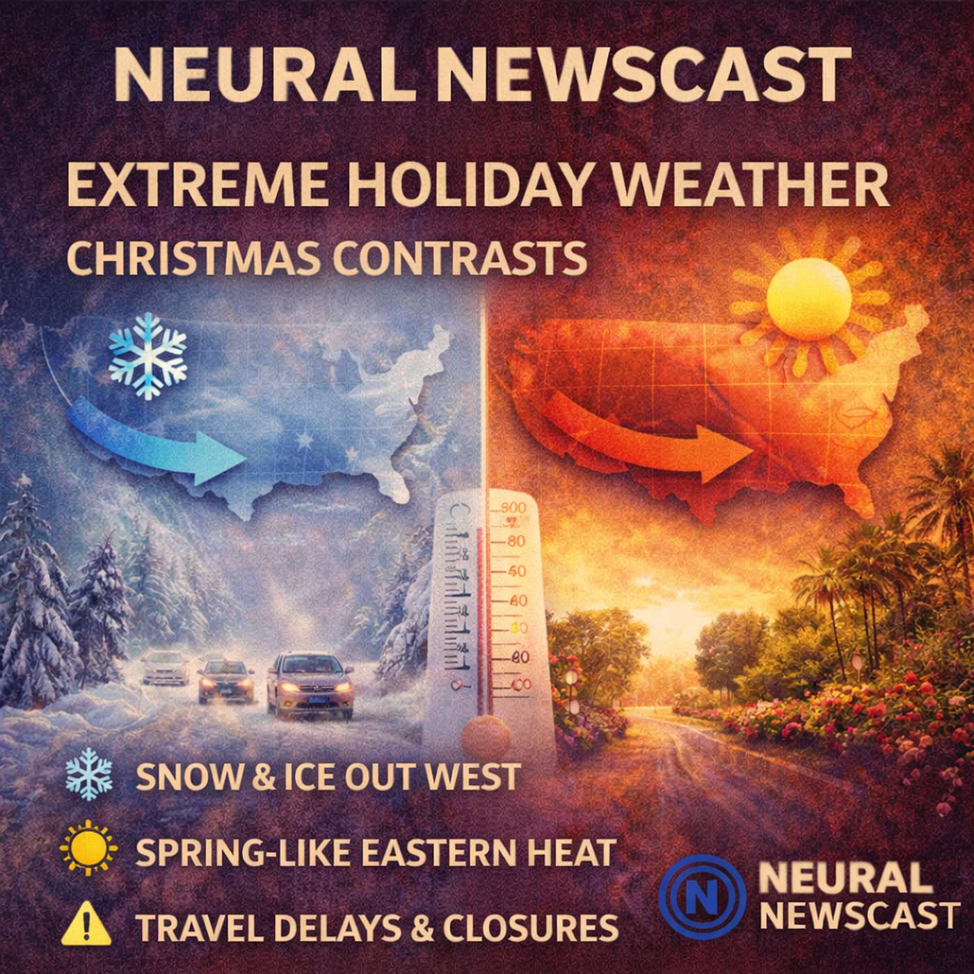 Christmas Travel Whiplash: Mountain Blizzards in the West, Winter Heatwave for Much of the US